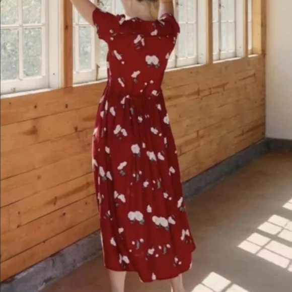 ❌❌   S O L D   ❌❌        NWOT Christy Dawn Dawn Red floral dress XS - Picture 3 of 11